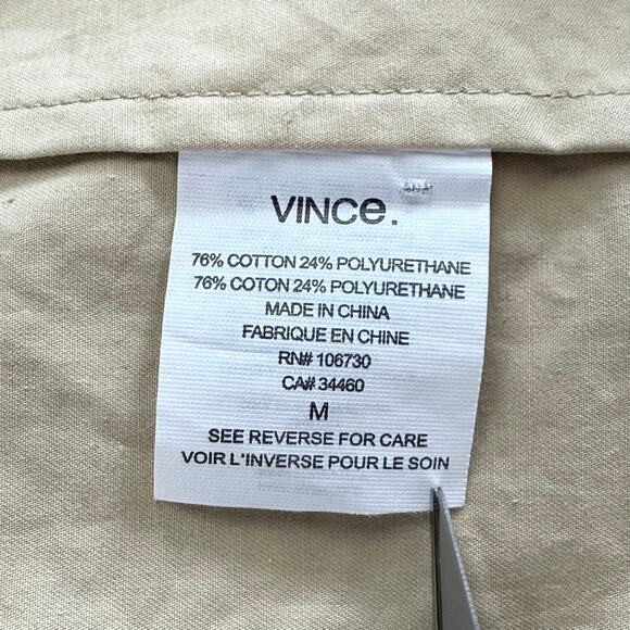 Vince Tan Water Repellent Trench Coat Sz M Old Money Classic Heritage MSRP $495 - Picture 8 of 10